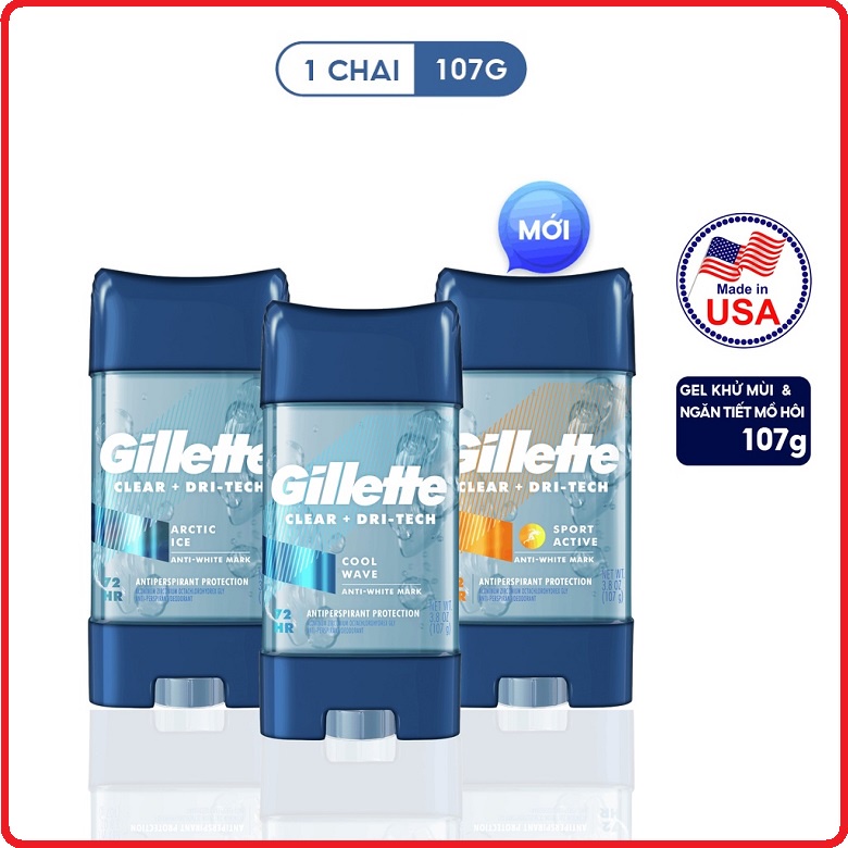 Gel Ngăn tiết mồ hôi và Khử mùi Gillette 107g