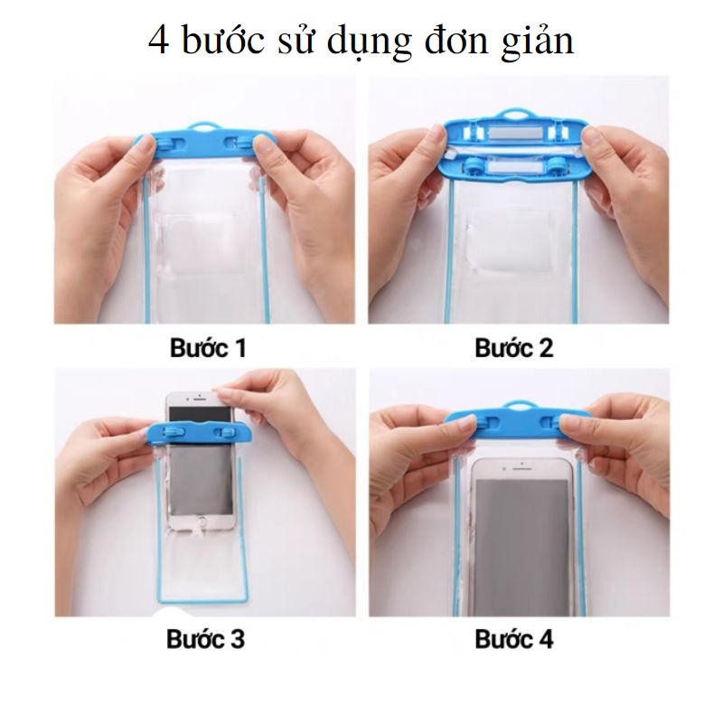 Túi đựng điện thoại chống thấm nước cao cấp,thoải mái khi đi bơi ,đi mưa ,đi tắm biển  có dây đeo cổ