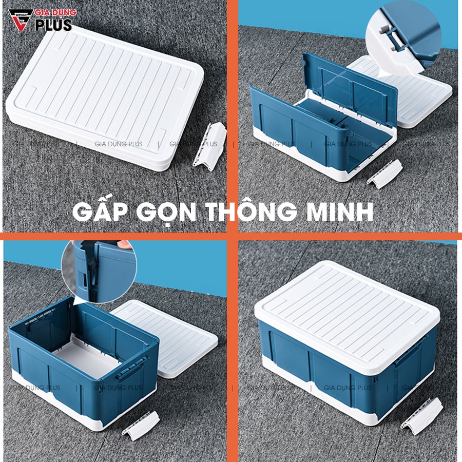 Hộp Nhựa Đựng Đồ Đa Năng Gấp Gọn Nhựa PP - Đựng Sách Vở, Xếp Quần Áo, Chăn Mền Gọn Gàng (Bản Nâng Cấp Nhiều Màu)