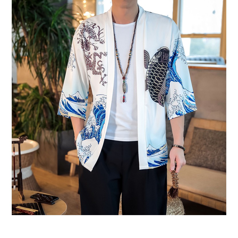 Áo Kimono thời trang phong cách Nhật Bản có ảnh thật