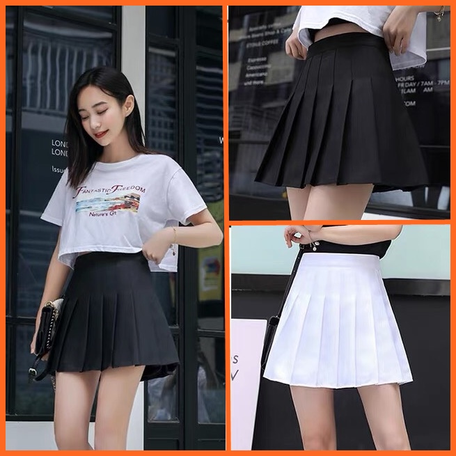 Chân váy xếp ly tennis dáng chữ A KOALA, Chân váy tennis xếp ly lưng cao dáng ngắn có quần trong - CV09