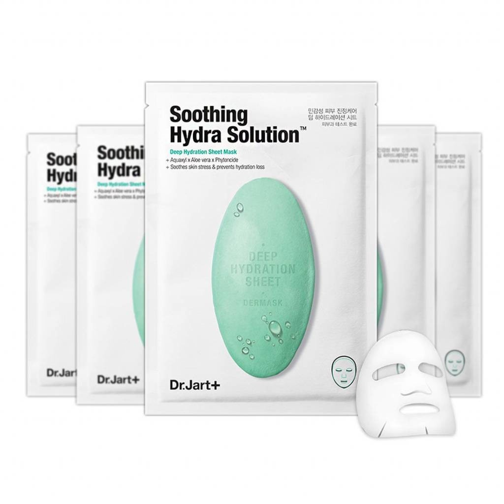 [5 Miếng/Hộp] Mặt nạ thuốc viên xanh Dr Jart+Hàn Quốc Làm dịu và dưỡng ẩm 25g Dermask Water Jet Soothing Hydra Solution™