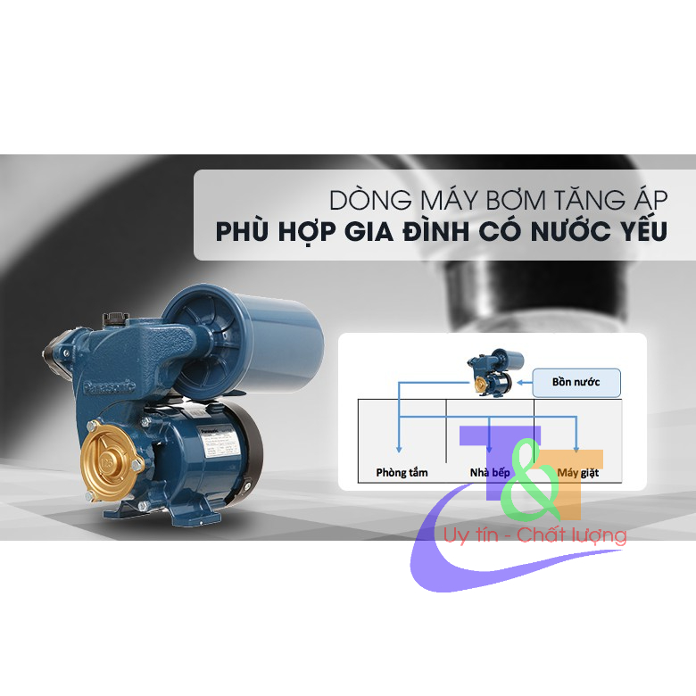 Máy bơm nước tăng áp 125W, 200w Panasonic
