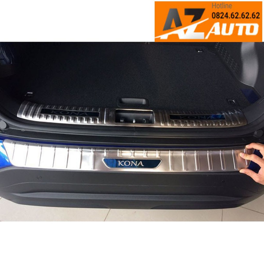 Bộ ốp chống trầy cốp Hyundai Kona –  INOX(hàng cao cấp)