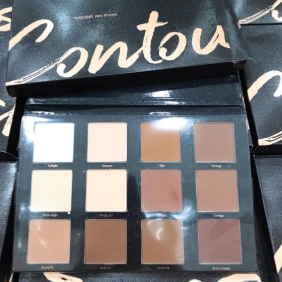 Bảng tạo khối 12 ô chuyên nghiệp Vacosi Contour Highlight&Shading Pro Studio Palette