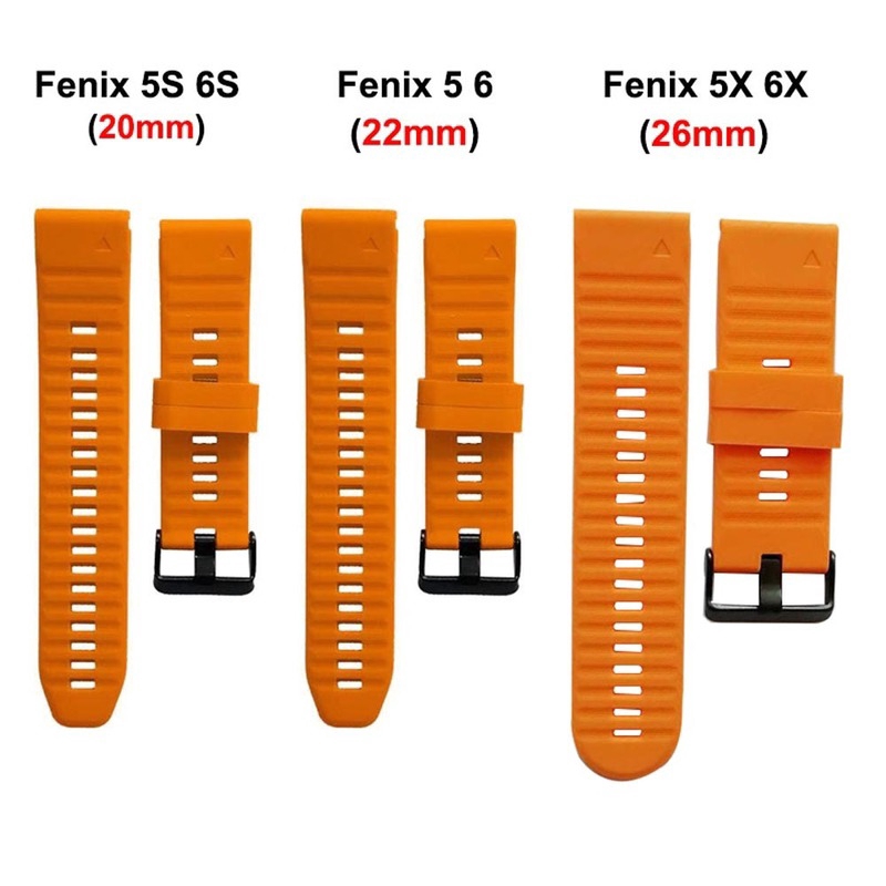 Dây Đeo Silicon 26 22 20 mm Cho Đồng Hồ Garmin Fenix 6x 6 6s Pro 5s Plus 935 3 Hr