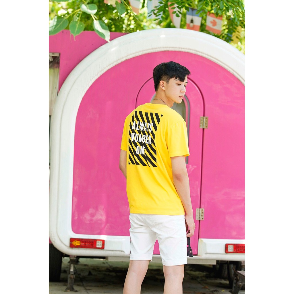 Áo phông nam SAYME set gia đình đi biển mùa hè in chữ vải cotton thoáng mát MCTS0019