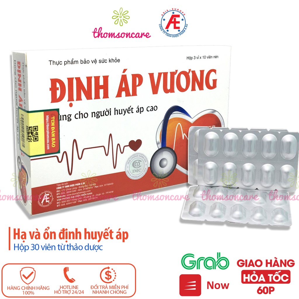 Định Áp Vương - hỗ trợ hạ huyết áp ở người huyết áp cao từ thảo dược, Nattokinase, lá dâu và dầu tỏi