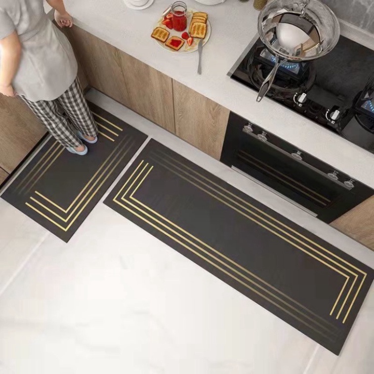 Thảm Lót Sàn Nhà Bếp Dáng Dài Chống Trượt Thấm Hút Dầu Giặt Sạch Tiện Lợi