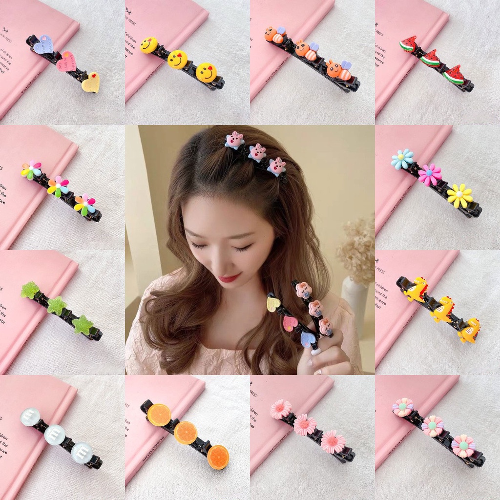 Kẹp tóc bện đơn giản dễ thương phong cách Hàn Quốc cho nữ
