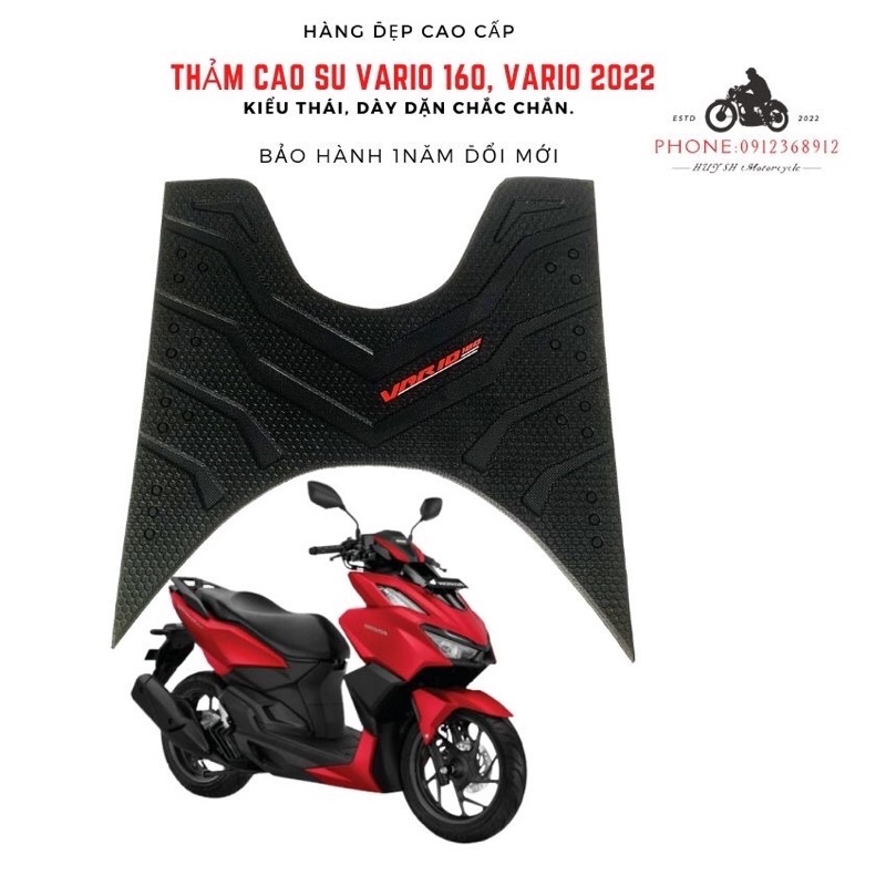 Thảm cao su indo cao cấp cực dày cho Vario 160 mẫu mới 2022