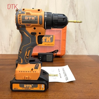 Máy khoan, vít pin DTK, 48V,động cơ không chổi than, máy khỏe và chất lượng cao. Tặng kèm phụ kiện