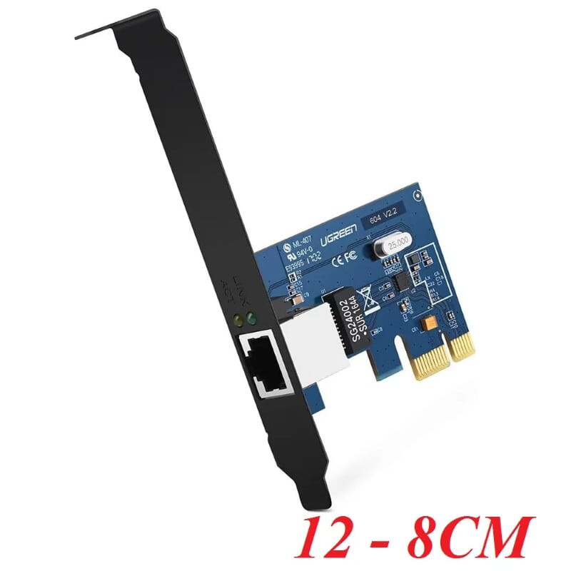 Ugreen 30771 card mạng PCI-e 1x Gigabit 10 100 1000 Mbps US230