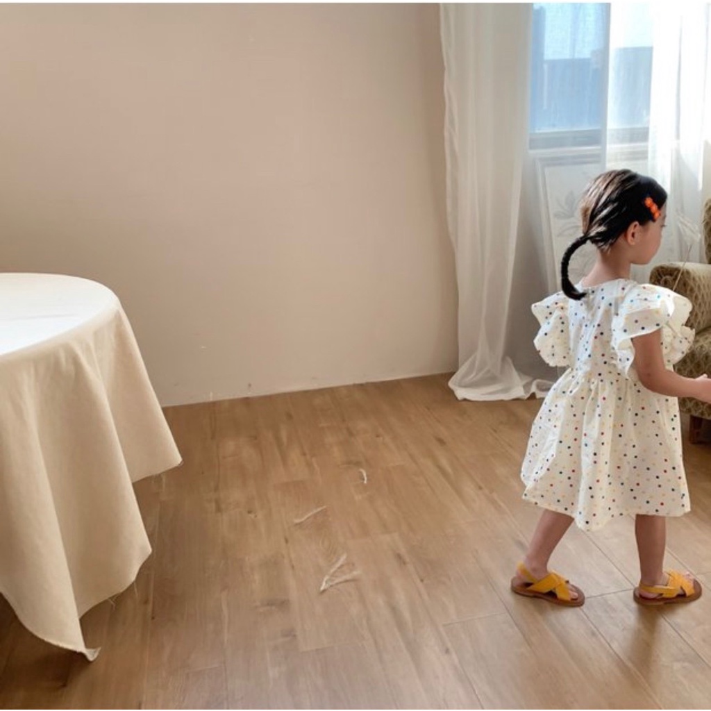 Váy bé gái, váy đũi chấm bi dáng xòe, cho bé từ 8-22kg - Richkid123