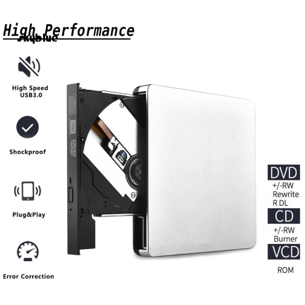 Ổ đĩa DVD-ROM CD-RW DVD-RW gắn ngoài USB 3.0 đọc và ghi đĩa cho máy tính/laptop