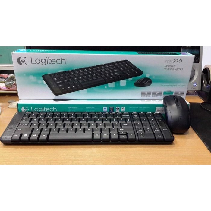 Bộ Phím Chuột không dây Logitech MK220-BH 36T Chính hãng