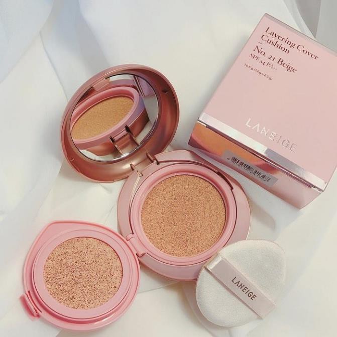 Phấn Nước Laneige Layering Cover Cushion & Concealing Base - No.21 Beige