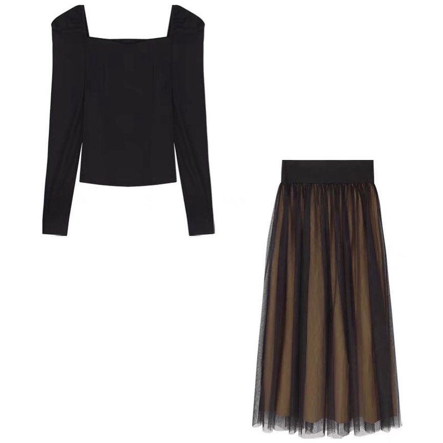 Set Áo + Chân Váy Tiểu Thư Phong Cách Restro - ELISA STORE