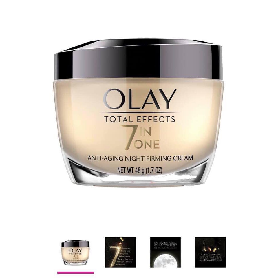 KEM DƯỠNG CHỐNG LÃO HÓA OLAY TOTAL EFFECTS 7IN1 ANTI AGING NIGHT FIRMING CREAM 48G NHẬP KHẨU CHÍNH HÃNG - 4674