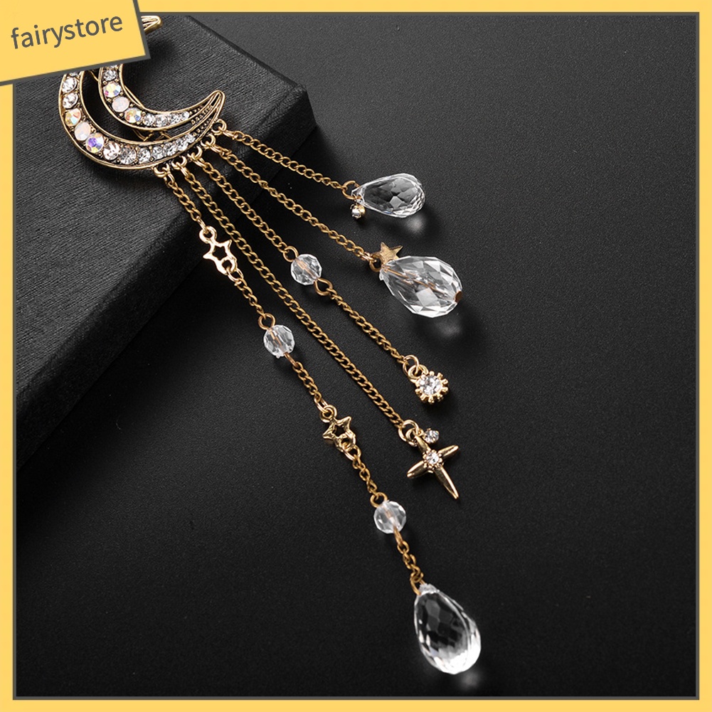 Kẹp Tóc Hình Trăng Lưỡi Liềm Đính Đá Thời Trang