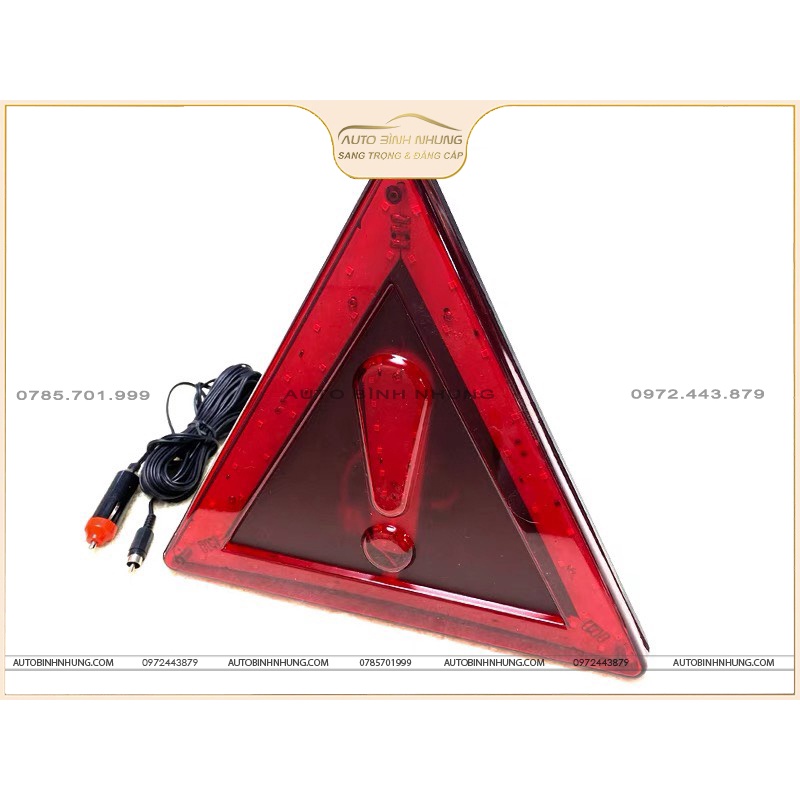 Đèn led cảnh báo tam giác điện 30*30*30cm điện 12-36v