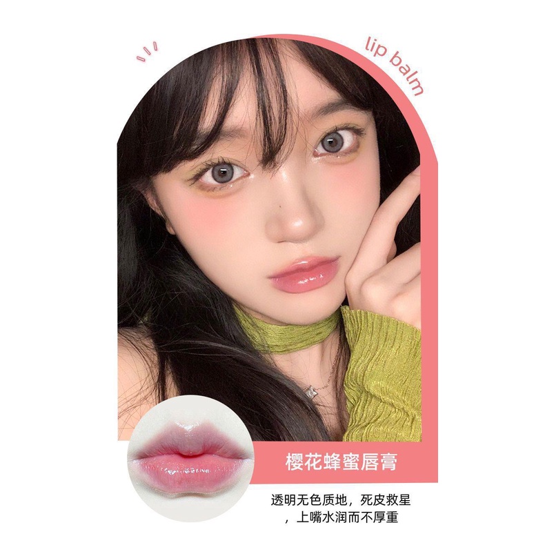 Son dưỡng chiết xuất mật ong làm ẩm mượt môi/Son Môi Dưỡng Ẩm Chống Khô Môi CACE Cherry Blossom