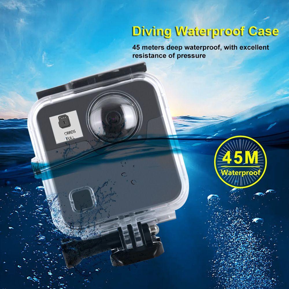 BEBETTERM Hộp Chống Thấm Nước Mới 360° Vỏ Bảo Vệ Camera Hành Trình GoPro Fusion
