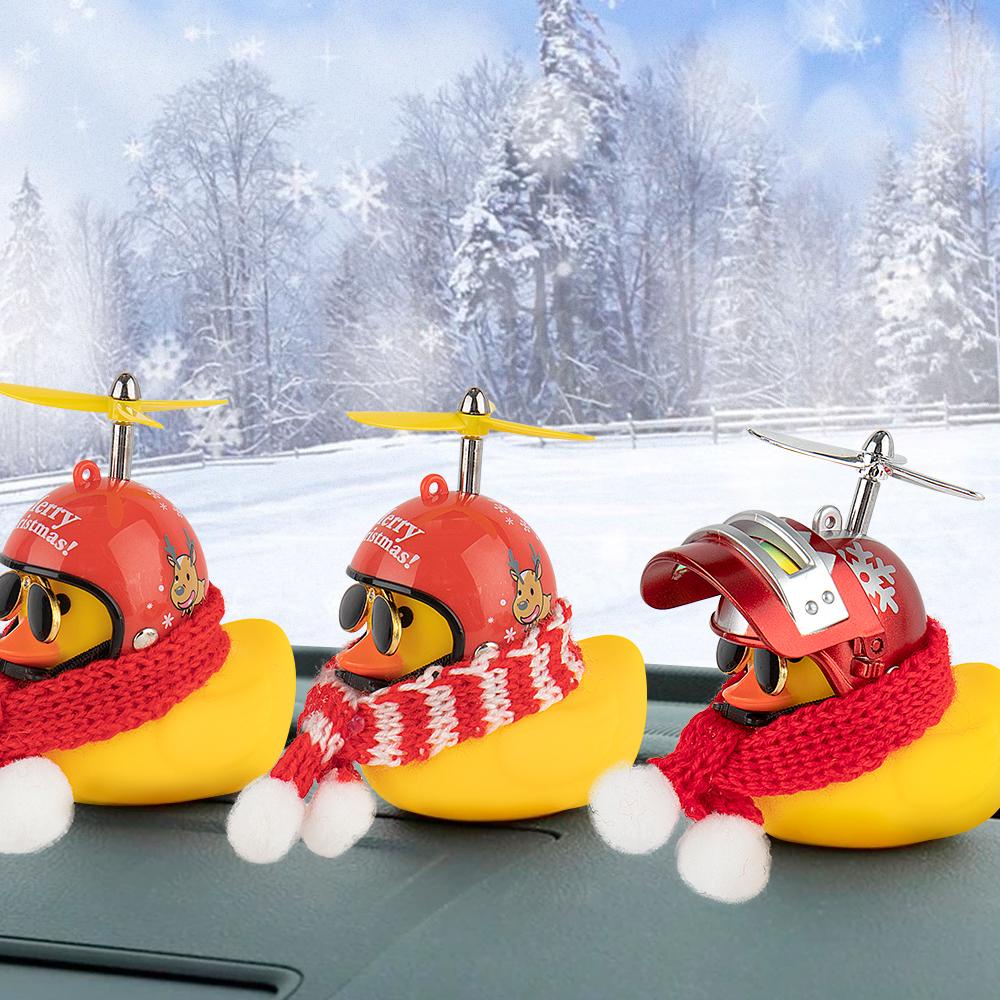 Chú Vịt Đội Mũ Bảo Hiểm Trang Trí Xe Hơi Đáng Yêu M6Y8