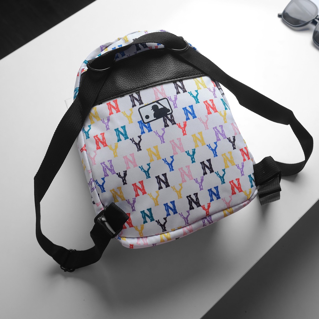 💥 XẢ HÀNG 💥 Balo mini thời trang đi học MLB in phối họa tiết NY nhiều màu