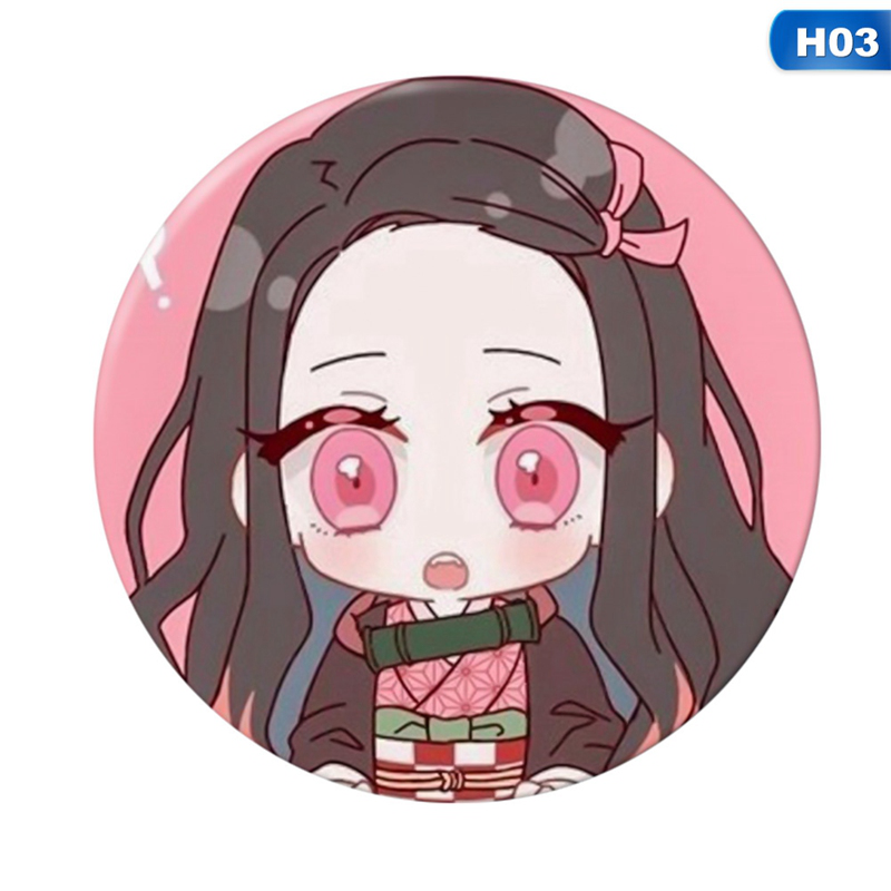 flowersqueen Ghim Cài Áo Kim Loại Nhiều Lớp In Hình Nhân Vật Anime