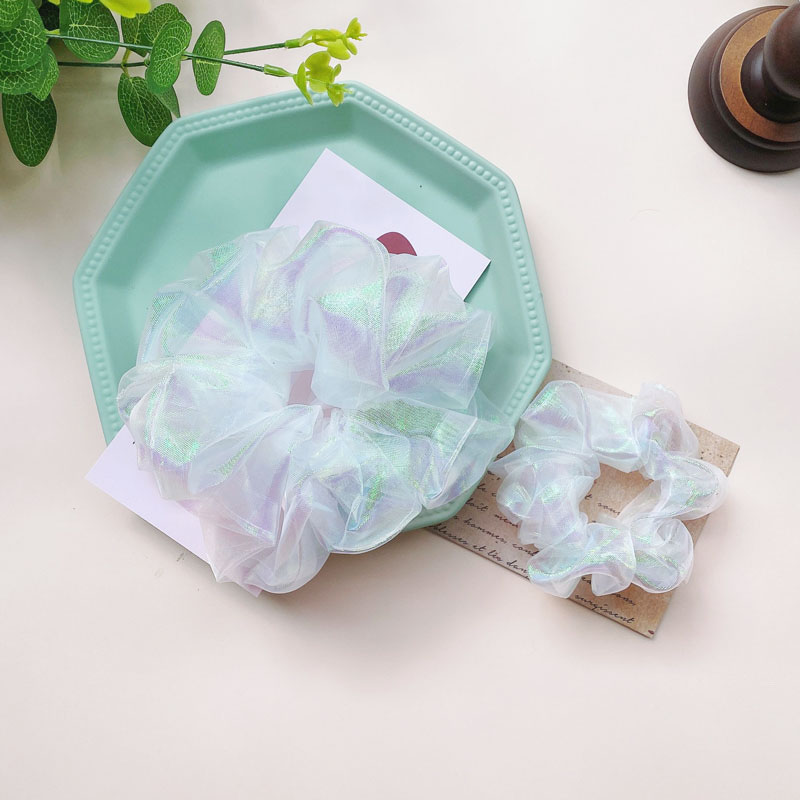 Dây Buộc Tóc Lưới Hình Tròn Lớn Phong Cách Hàn Quốc Ngọt Ngào Đơn Giản