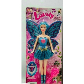 [Tặng Pin] Búp Bê Cánh Tiên Thiên Thần Xanh Hồng Tím Lấp Lánh Siêu Xinh Có Nhạc &amp; Đèn Đồ Chơi Bé Gái