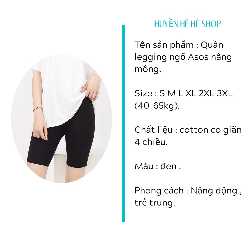 Quần legging ngố Asos nâng mông, cạp cao siêu co giãn big size đến 65kg ms20 | BigBuy360 - bigbuy360.vn