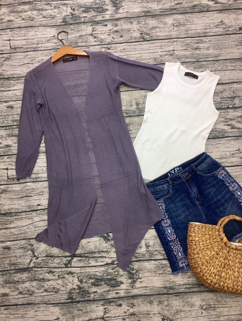 Áo khoát len phom dài