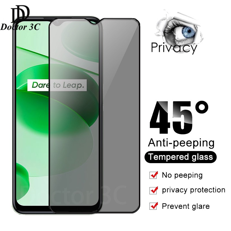 Kính cường lực chống vân tay full màn cho Realme C55 C53 C35 C33 C30s C30 C31 C25 C25s C25y C21 C21y C20 C17 C15 C12 C11 C3 4G 5G 2023
