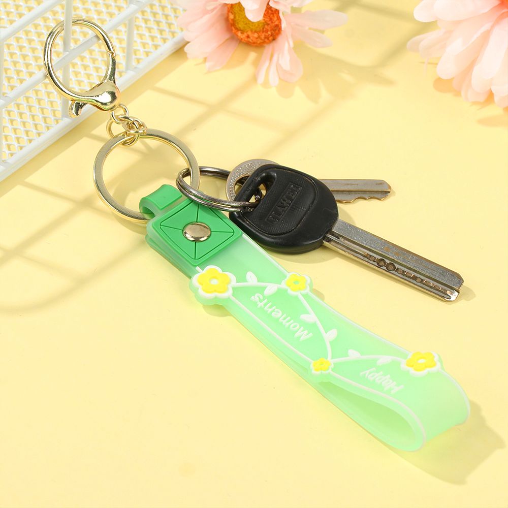 Móc Chìa Khóa Hình Hoa In Chữ Nhiều Màu Dễ Thương DIY