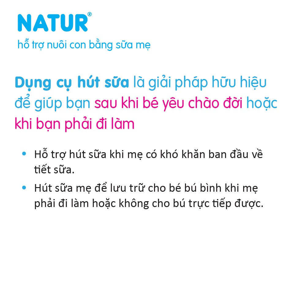 Dụng cụ hút sữa bằng tay NATUR + Quà tặng