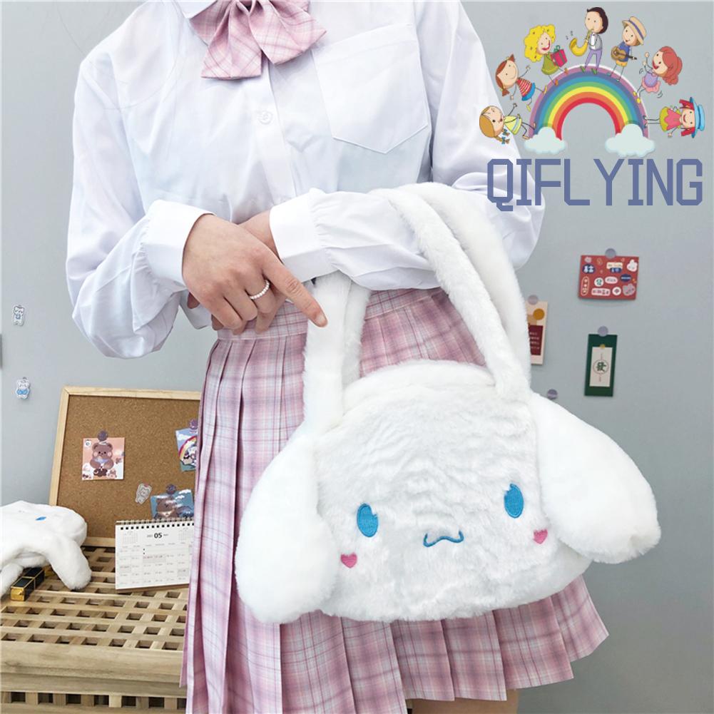 Túi Tote Hình Thỏ Hoạt Hình Bằng Lông Nhung Dễ Thương Xinh Xắn Dành Cho Bạn Gái