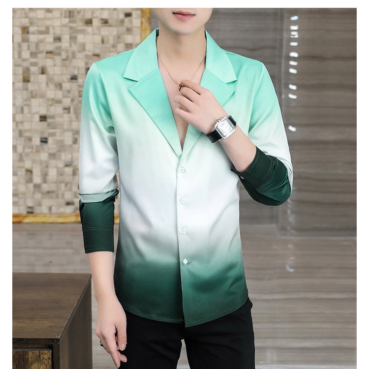 Áo sơ mi màu sắc trẻ trung phá cách hợp với các buổi tiệc mã- t14
