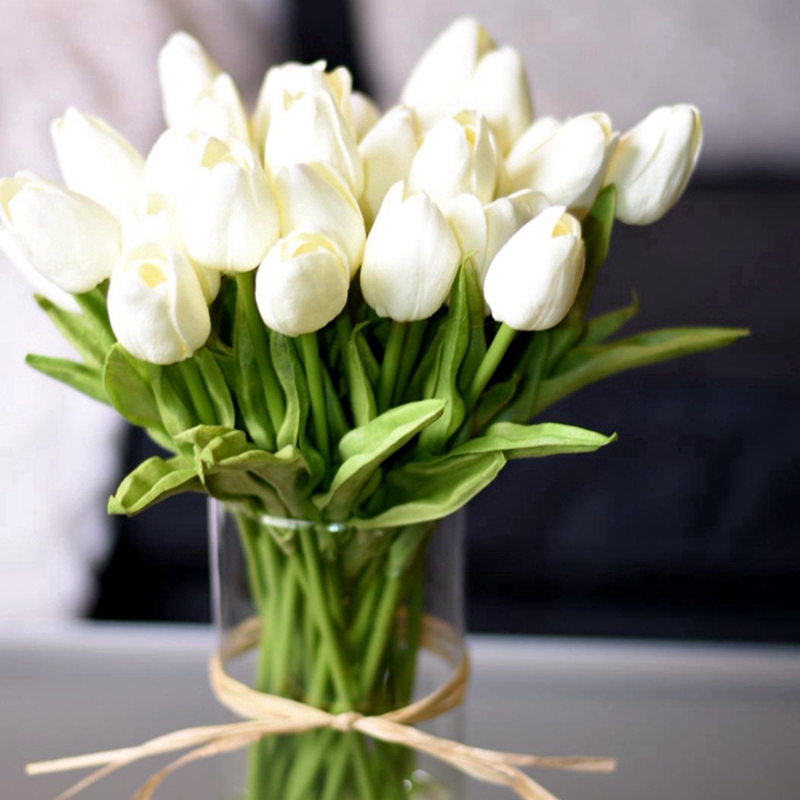 10 Bông Hoa Tulip Giả Trang Trí Nhà Cửa