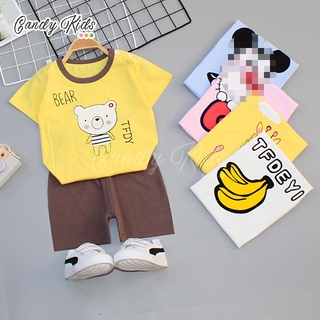 Set áo thun tay ngắn & quần short cho bé trai & gái từ 2-4 tuổi