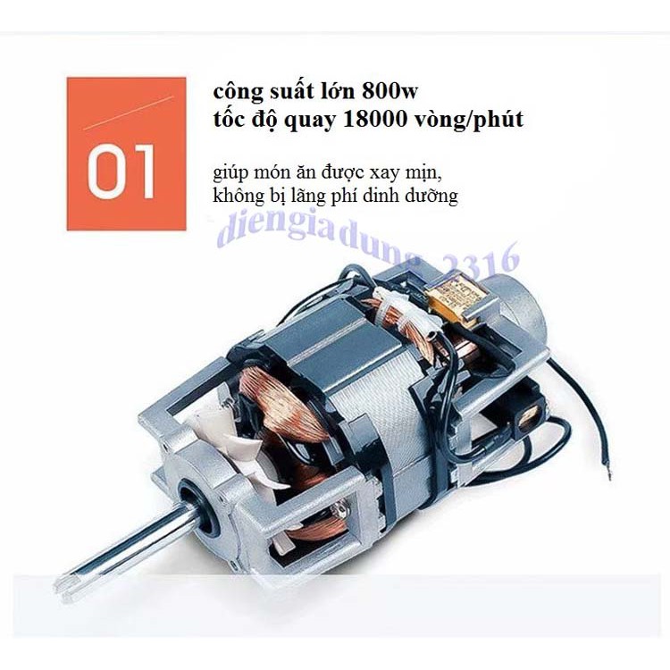 Máy xay sữa hạt, xay sinh tố, thịt, bơ, đá lạnh, tích hợp nấu tự động, hẹn giờ