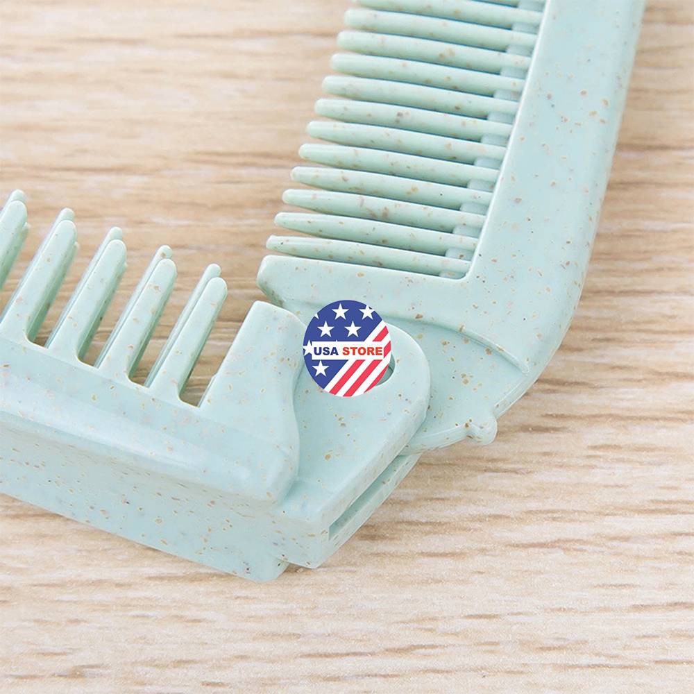 Lược Gập Chải Đầu Du Lịch Nhựa Lúa Mạch / THÉP KHÔNG GỈ Cao Cấp