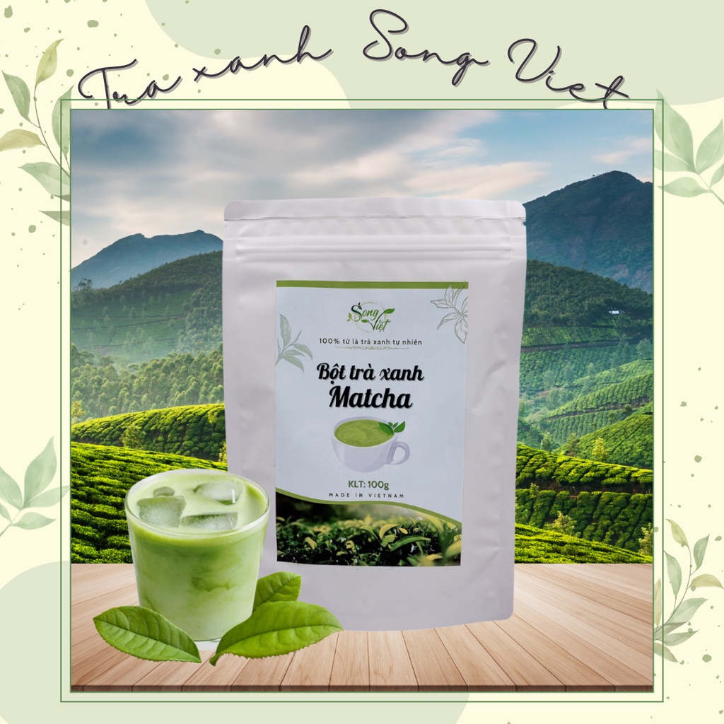 Matcha Trà Xanh pha chế, làm bánh Song Việt gói 100G