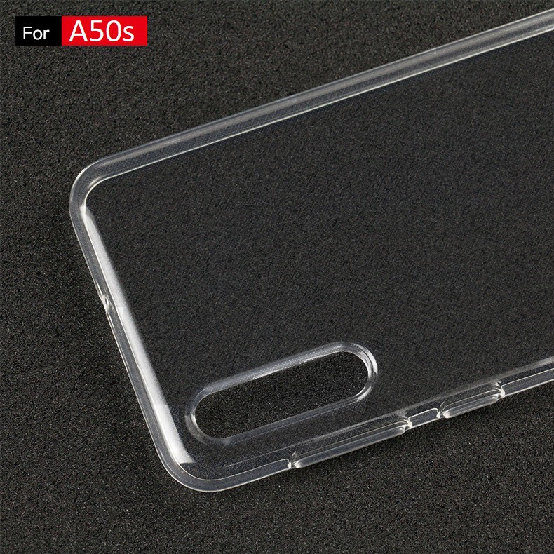 Ốp lưng silicone dẻo trong suốt cho Samsung Galaxy A50s/A40s/A30s/A21s/A20s/A10s/A02s/A20/A11/A10/A01 siêu mỏng 0.5 mm