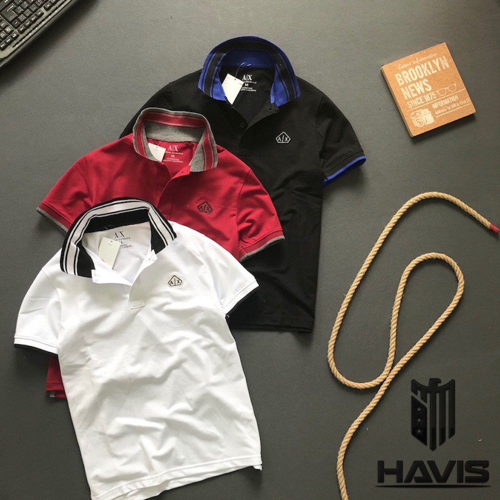 Áo thun nam Havis tay ngắn phối logo thêu lịch lãm ASTD080 ( Nhiều Màu ) | BigBuy360 - bigbuy360.vn