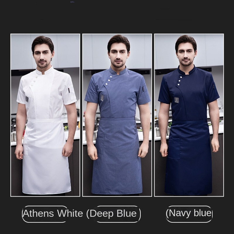 Áo Đồng Phục Đầu Bếp Nhà Hàng / Khách Sạn Bằng cotton Hai Dây Cho Nam Và Nữ