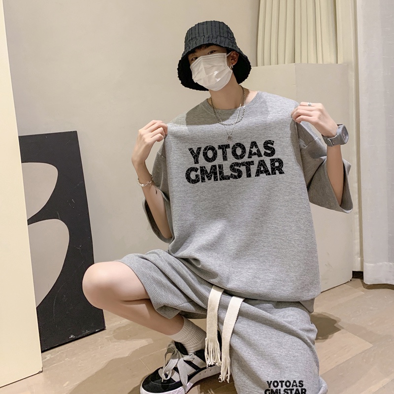 Set Áo Thun Ngắn Tay Cổ Tròn Và Quần short Thời Trang Thể Thao Cho Nam