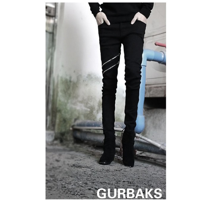 Quần Jean Dài Dáng Ôm Màu Đen Phong Cách Retro Thời Trang Mùa Thu Cho Nam