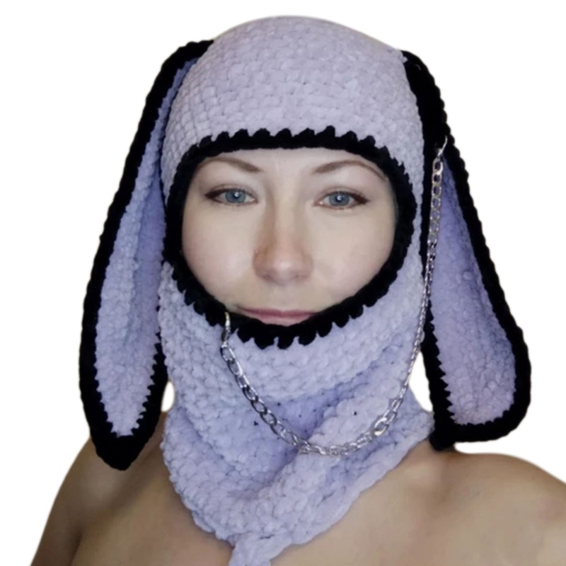 Mũ Len Beanie Đính Tai Gấu Dễ Thương Cho Nữ